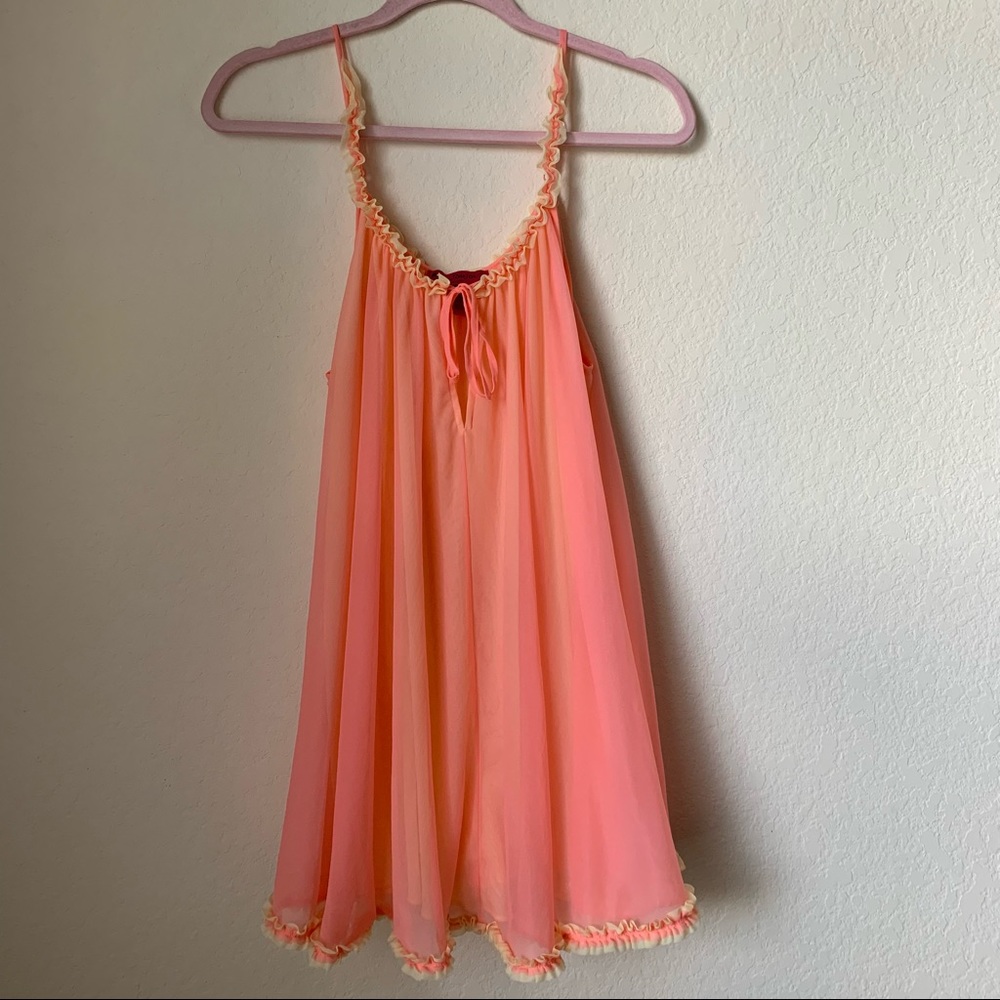 Betsey Johnson | Sunset Orange Chiffon | Lingerie/Nightie